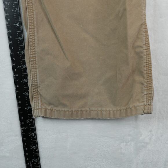 Carhartt Pants Mens 35x32 Khaki B151 Loose Fit Distressed Workwear Utility - Picture 10 of 12
